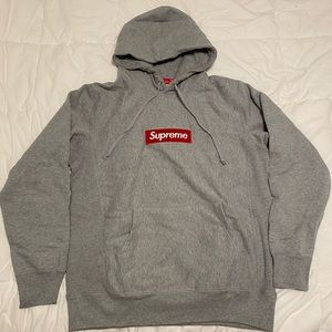 SUPREME BOGO HOODIE - Grey & Red worn once